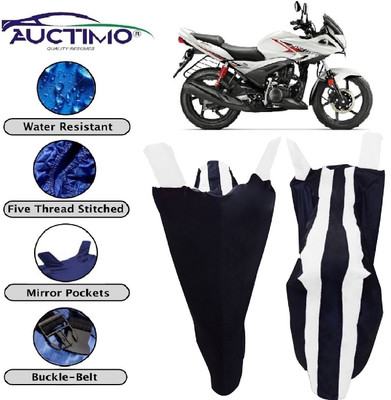AUCTIMO Two Wheeler Cover for Hero(Ignitor, Blue, White)