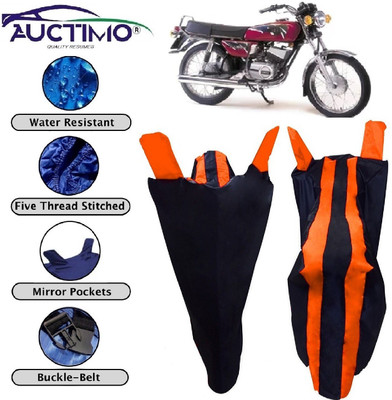 AUCTIMO Two Wheeler Cover for Yamaha(RX 100, Orange, Blue)
