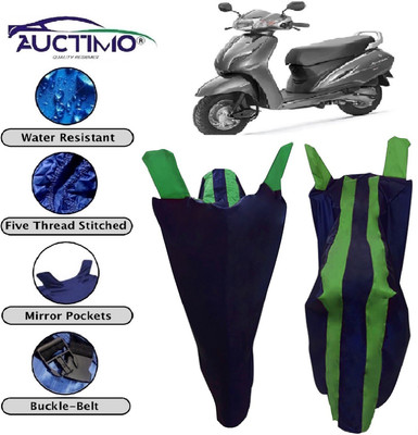 AUCTIMO Two Wheeler Cover for Honda(Activa 3G, Blue, Green)