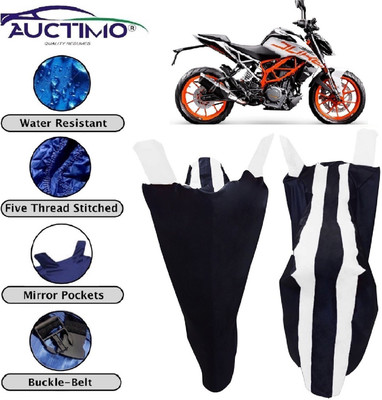 AUCTIMO Two Wheeler Cover for KTM(Duke 390, White, Blue)