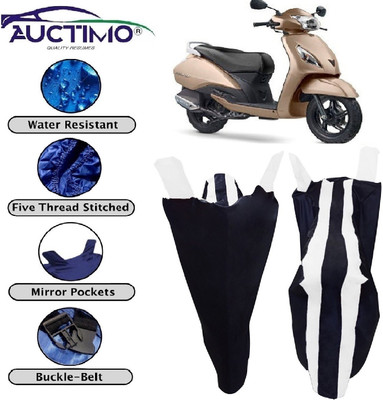 AUCTIMO Two Wheeler Cover for TVS(Jupiter, White, Black)