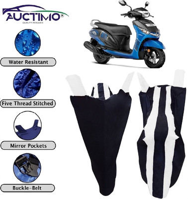 AUCTIMO Two Wheeler Cover for Yamaha(Alpha, Blue, White)