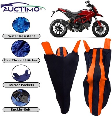 AUCTIMO Two Wheeler Cover for Ducati(Hypermotard, Orange, Blue)