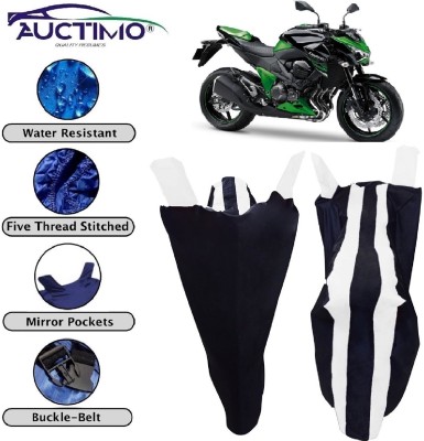 AUCTIMO Two Wheeler Cover for Kawasaki(Z800, Blue, White)