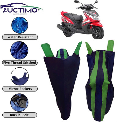 AUCTIMO Two Wheeler Cover for Yamaha(Ray Z, Blue, Green)