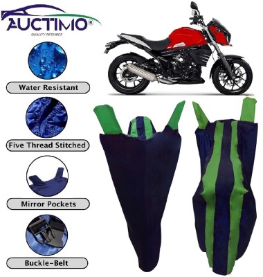 AUCTIMO Two Wheeler Cover for Mahindra(MOJO XT 300, Blue, Green)