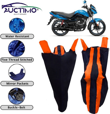 AUCTIMO Two Wheeler Cover for Hero(Splendor I Smart, Orange, Blue)