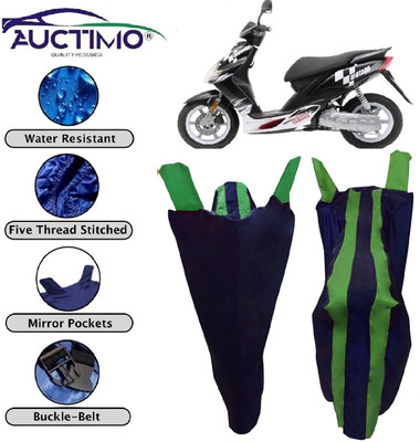 AUCTIMO Two Wheeler Cover for Yamaha(Jog R, Blue, Green)