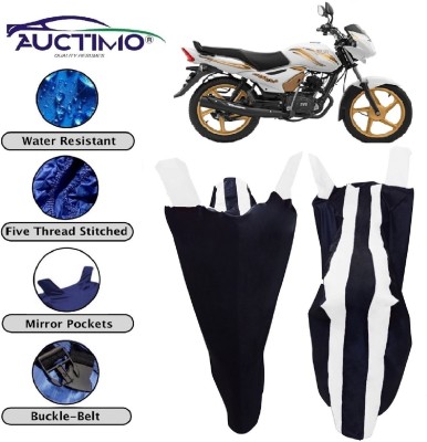 AUCTIMO Two Wheeler Cover for TVS(Star Sport, Blue, White)