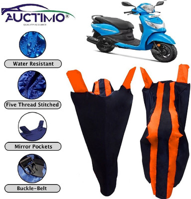 AUCTIMO Two Wheeler Cover for Hero(Pleasure, Blue, Orange)