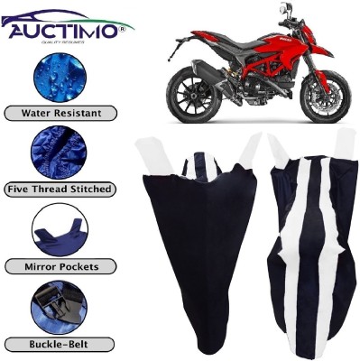 AUCTIMO Two Wheeler Cover for Ducati(Hyperstrada, White, Blue)