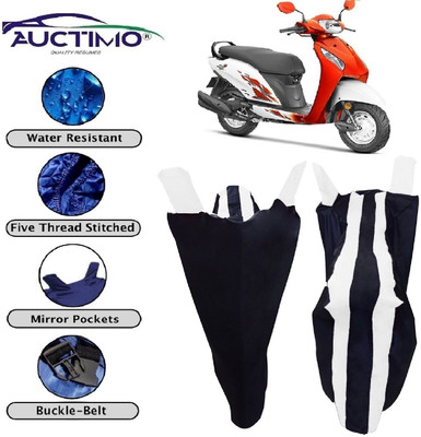 AUCTIMO Two Wheeler Cover for Honda(Activa, Blue, White)