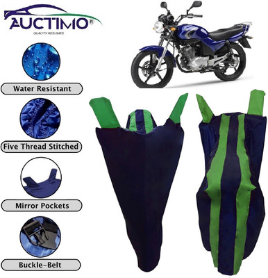 AUCTIMO Two Wheeler Cover for Yamaha(YBR 125, Blue, Green)