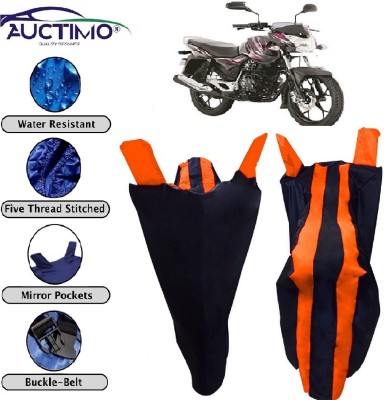 AUCTIMO Two Wheeler Cover for Bajaj(Discover, Blue, Orange)