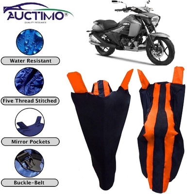 AUCTIMO Two Wheeler Cover for Suzuki(Intruder, Blue, Orange)