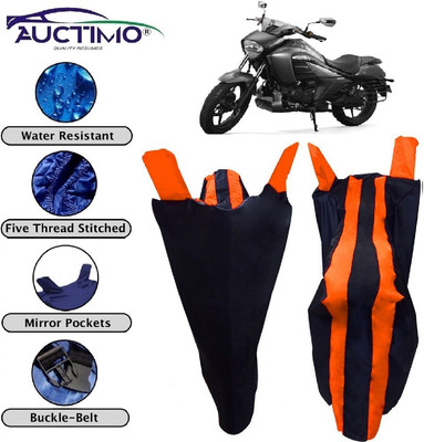 AUCTIMO Two Wheeler Cover for Suzuki(intruder 150, Blue, Orange)