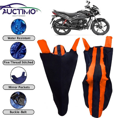AUCTIMO Two Wheeler Cover for Hero(Passion Xpro, Orange, Blue)