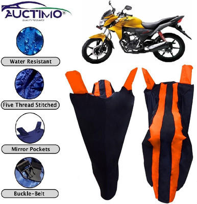 AUCTIMO Two Wheeler Cover for Honda(CB Twister, Blue, Orange)