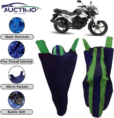 AUCTIMO Two Wheeler Cover for Yamaha(SZ R, Blue, Green)