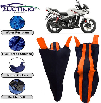 AUCTIMO Two Wheeler Cover for Hero(Ignitor, Orange, Blue)
