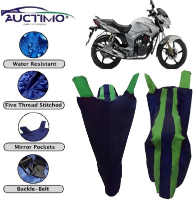 AUCTIMO Two Wheeler Cover for Hero(Hunk, Blue, Green)