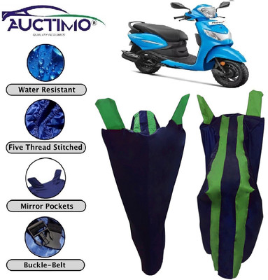 AUCTIMO Two Wheeler Cover for Hero(Pleasure, Blue, Green)