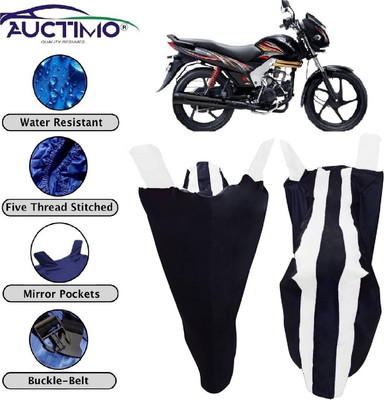 AUCTIMO Two Wheeler Cover for Mahindra(Centuro, White, Blue)