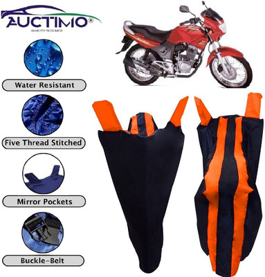 AUCTIMO Two Wheeler Cover for Honda(CBZ, Orange, Blue)