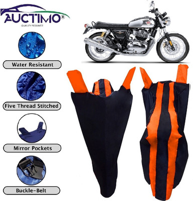 AUCTIMO Two Wheeler Cover for Royal Enfield(Interceptor 650, Blue, Orange)