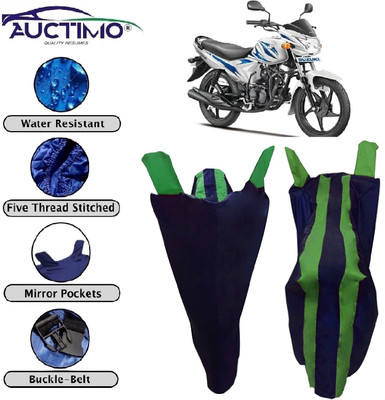 AUCTIMO Two Wheeler Cover for Suzuki(Hayate, Blue, Green)