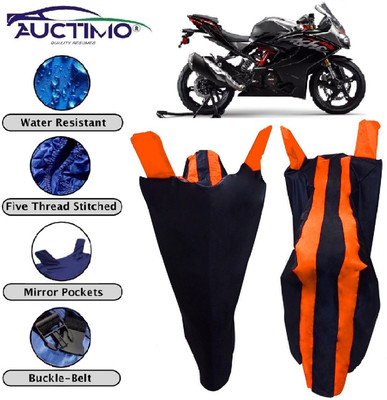 AUCTIMO Two Wheeler Cover for TVS(Apache RR 310, Blue, Orange)