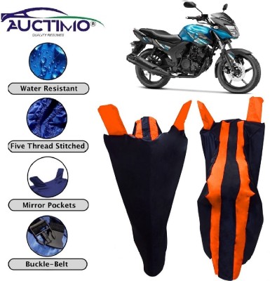 AUCTIMO Two Wheeler Cover for Yamaha(SZ-RR, Orange, Blue)