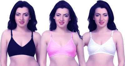 Sexy Bust Women T-Shirt Non Padded Bra(White, Pink, Black)