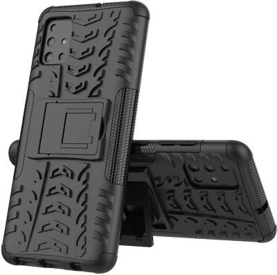 Accessories Kart Back Cover for Samsung S10 lite premium Dazzle case with kick stand black(Black)