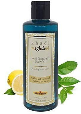 KHADI MEGHDOOT Anti Dandruff Hair Oil 210 ml with extracts of Neem & Lemon for Dandruff Hair Oil(210 ml)