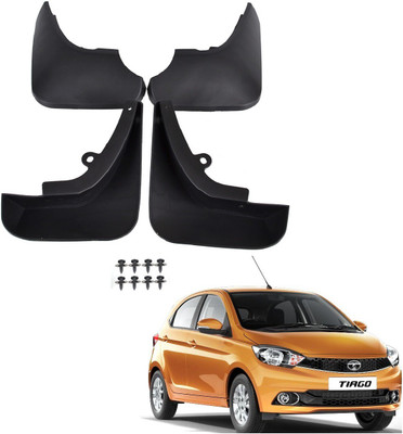 AuTO ADDiCT Front Mud Guard, Rear Mud Guard For Tata Tiago NA(Black)