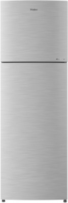 Haier 278 L Frost Free Double Door 3 Star Refrigerator(Brushline Silver, HRF-2984BS-E)