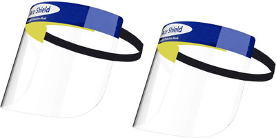 Incrizma INFSH2 Face Shield Mask Eyes Nose Full Frontal Protection (Pack of 2) Safety Visor(Size - 32x22)