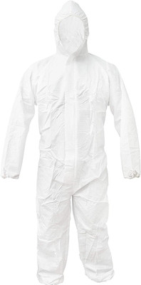 Pro-Ensure24 PPE-KIT coverall gown protect against virus Safety Jacket(White)