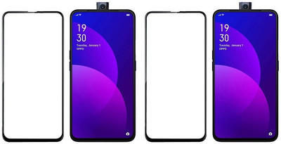 HOBBYTRONICS Edge To Edge Tempered Glass for Oppo F11 Pro(Pack of 2)