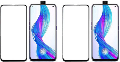 HOBBYTRONICS Edge To Edge Tempered Glass for Realme X(Pack of 2)