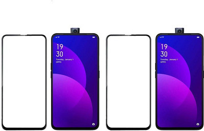 HOBBYTRONICS Edge To Edge Tempered Glass for Oppo F11 Pro(Pack of 2)