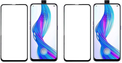 HOBBYTRONICS Edge To Edge Tempered Glass for Realme X(Pack of 2)