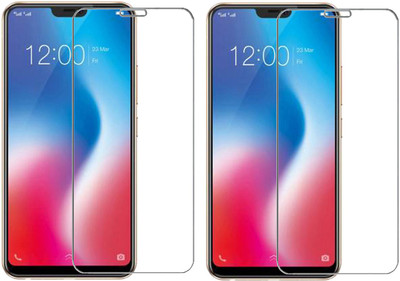 HOBBYTRONICS Tempered Glass Guard for Vivo V9(Pack of 2)