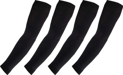 KUBER INDUSTRIES Cotton Arm Sleeve For Boys & Girls(Free, Black)
