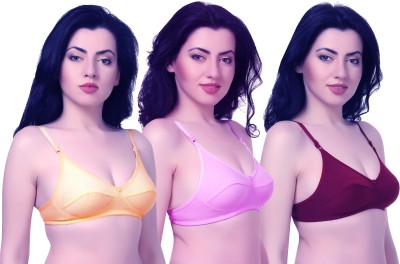 Zivosis Daily use everyday bra for girl and women for every occassion formal party wear collage office ethnic Women T-Shirt Non Padded Bra(Multicolor)