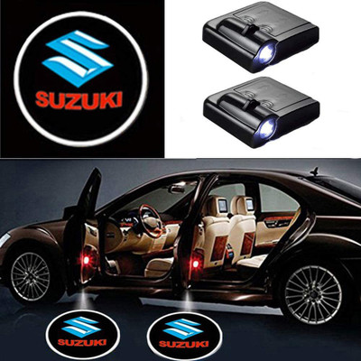 AutoBizarre Wireless Logo Door Shadow Light/Ghost Light For All Cars (works with all cars) Car Fancy Lights(Black)