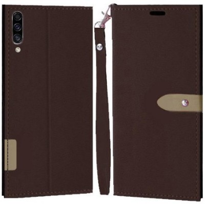 YAYAVAR Flip Cover for Samsung Galaxy A30s, Samsung Galaxy A50, Samsung Galaxy A50s(Brown, Grip Case, Pack of: 1)