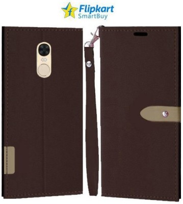 Flipkart SmartBuy Flip Cover for Mi Redmi Note 4(Brown, Cases with Holder, Pack of: 1)