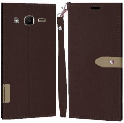 YAYAVAR Flip Cover for Samsung Galaxy J7, Samsung Galaxy J7 Nxt, Samsung Galaxy J7 2015(Brown, Grip Case, Pack of: 1)